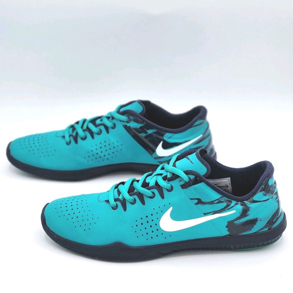 Nike Women Studio Running Shoes Lace Up Low Top Teal Black 644205-301 Size 8.5